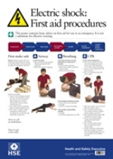 Electric Shock First Aid Poster - Health and Safety Executive (HSE)