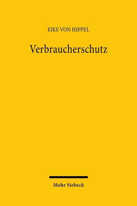 Verbraucherschutz -  Eike von Hippel