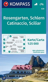 KOMPASS Wanderkarte 628 Rosengarten, Schlern, Catinaccio, Sciliar 1:25.000 - 