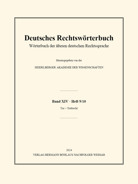 Deutsches Rechtswörterbuch - 