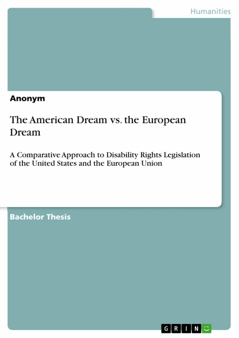 The American Dream vs. the European Dream -  Anonymous