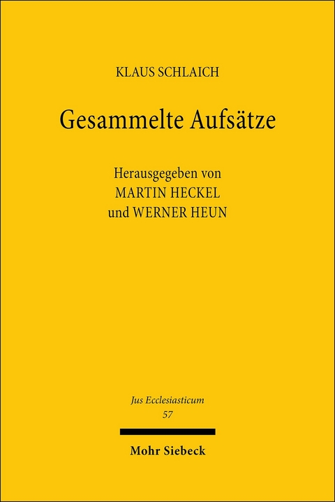 Gesammelte Aufsätze -  Klaus Schlaich