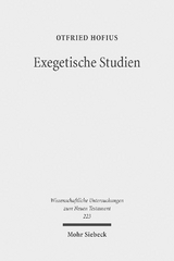 Exegetische Studien - Otfried Hofius