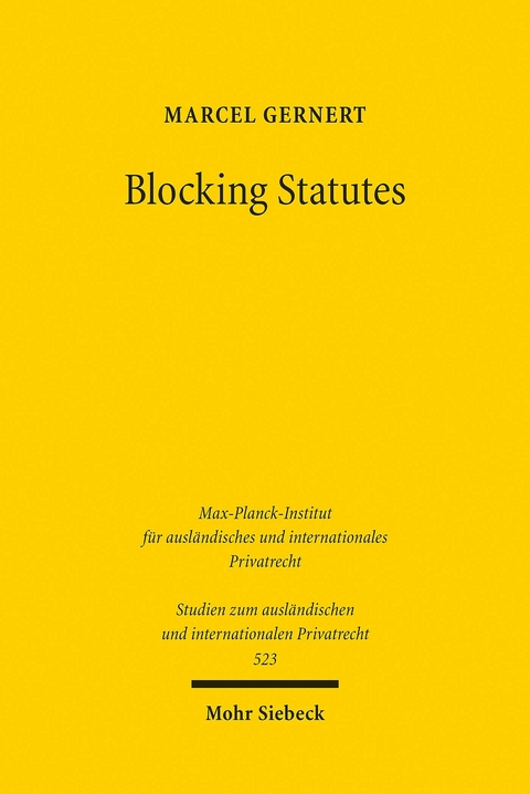 Blocking Statutes -  Marcel Gernert