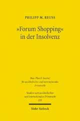 "Forum Shopping" in der Insolvenz - Philipp M. Reuß