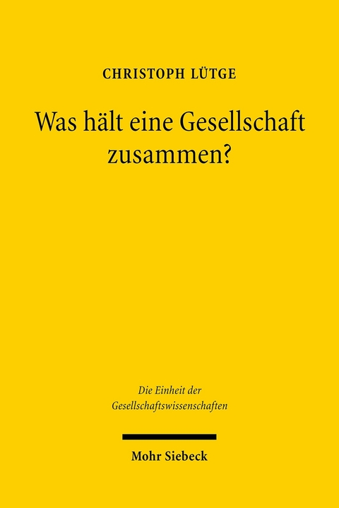 Was hält eine Gesellschaft zusammen? -  Christoph Lütge