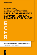 The European Private Company - Societas Privata Europaea (SPE) - 