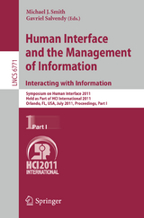 Human Interface and the Management of Information. Interacting with Information - 