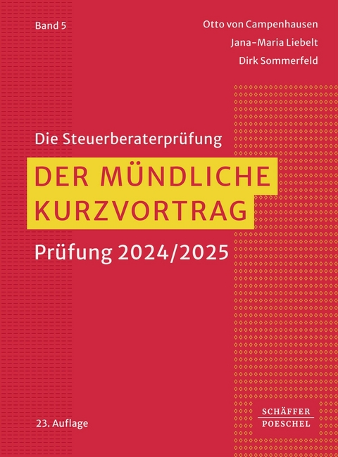 Der mündliche Kurzvortrag -  Otto Campenhausen,  Jana-Maria Liebelt,  Dirk Sommerfeld