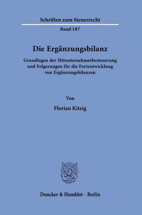 Die Ergänzungsbilanz. -  Florian Kitzig