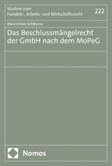 Das Beschlussmängelrecht der GmbH nach dem MoPeG -  Maximilian Schikorra