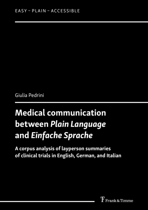 Medical communication between Plain Language and Einfache Sprache -  Giulia Pedrini