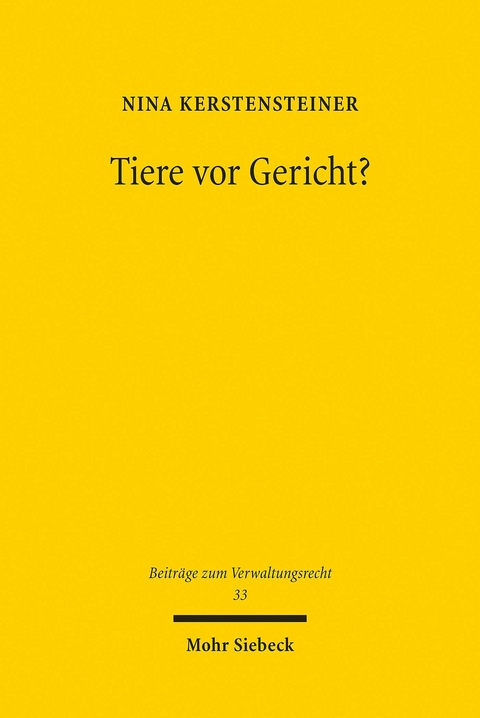 Tiere vor Gericht? -  Nina Kerstensteiner