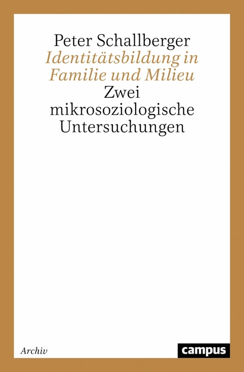 Identitätsbildung in Familie und Milieu -  Peter Schallberger