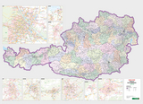 Österreich Postleitzahlen, 1:500.000, Magnetmarkiertafel