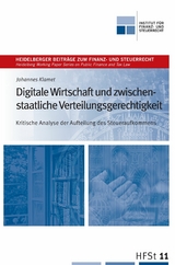 Digitale Wirtschaft und zwischen- staatliche Verteilungsgerechtigkeit -  Johannes Klamet