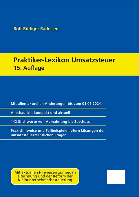 Praktiker-Lexikon Umsatzsteuer -  Rolf-Rüdiger Radeisen