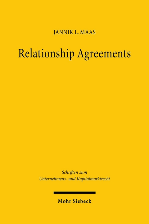 Relationship Agreements -  Jannik L. Maas