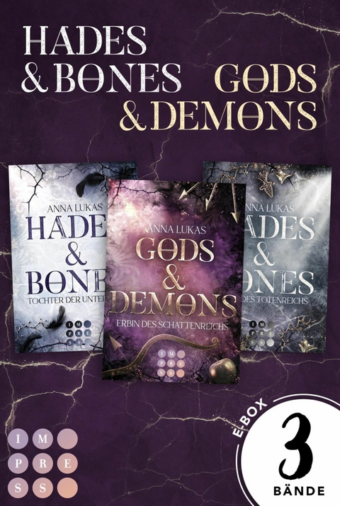 Hades & Bones: Die hochspannende Romantasy-Reihe inklusive Spin-Off in einer E-Box! - Anna Lukas