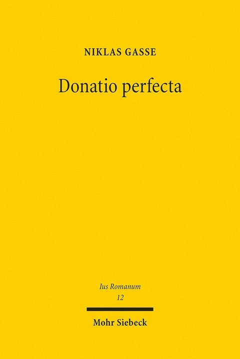 Donatio perfecta -  Niklas Gasse