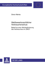 Wettbewerbsrechtlicher Verbraucherschutz - Simon Menke