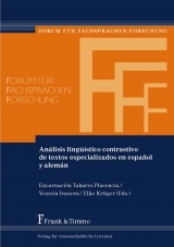 Análisis lingüístico contrastivo de textos especializados en español y alemán - 