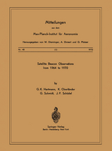 Satellite Beacons Observations from 1964 to 1970 - G. K. Hartmann, K. Oberländer, G. Schmidt, J. P. Schödel