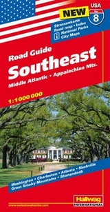 Southeast, Middle Atlanitic, Appalachian Mts. 1:1 Mio., Road Guide Nr. 8 - 