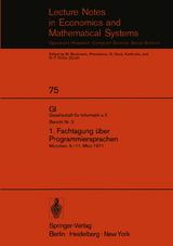 1. Fachtagung über Programmiersprachen - 