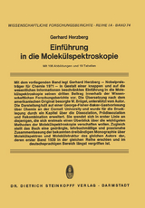 Einführung in die Molekülspektroskopie - Gerhard Herzberg