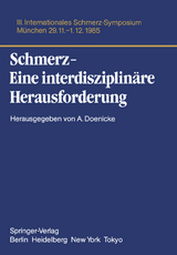 Schmerz- Eine interdisziplinäre Herausforderung - 