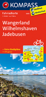 KOMPASS Fahrradkarte Wangerland, Wilhelmshaven, Jadebusen - 