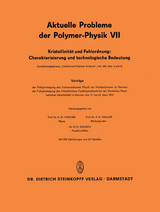 Kristallinität und Fehlordnung: Charakterisierung und technologische Bedeutung - 