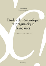 Etudes de sémantique et pragmatique françaises - 