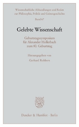 Gelebte Wissenschaft. - 