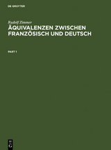 Äquivalenzen zwischen Französisch und Deutsch - Rudolf Zimmer