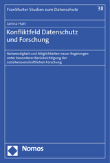 Konfliktfeld Datenschutz und Forschung - Janina Hatt