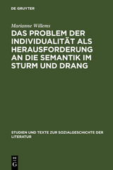 Das Problem der Individualität als Herausforderung an die Semantik im Sturm und Drang - Marianne Willems