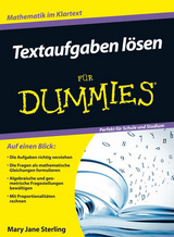 Textaufgaben lösen für Dummies - Mary Jane Sterling