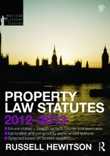 Property Law Statutes 2012-2013 - Hewitson, Russell