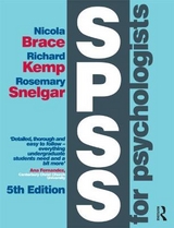 SPSS for Psychologists - Brace, Nicola; Kemp, Richard; Snelgar, Rosemary