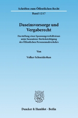 Daseinsvorsorge und Vergaberecht. - Volker Schneiderhan