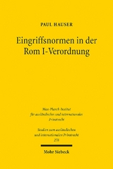 Eingriffsnormen in der Rom I-Verordnung - Paul Hauser