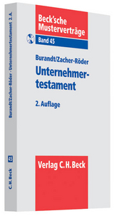 Unternehmertestament - Wolfgang Burandt, Hannelore Zacher-Röder