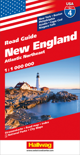 New England Strassenkarte 1:1 Mio., Road Guide Nr. 4 - 