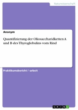 Quantifizierung der Oliosaccharidketten A und B des Thyroglobulins vom Rind