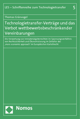 Technologietransfer-Verträge und das Verbot wettbewerbsbeschränkender Vereinbarungen - Thomas Grünvogel