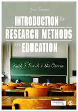 Introduction to Research Methods in Education - Keith F F Punch, Alis E. E. Oancea