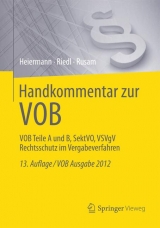 Handkommentar zur VOB - Heiermann, Wolfgang; Riedl, Richard; Rusam, Martin