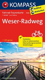 Fahrrad-Tourenkarte Weserradweg - 